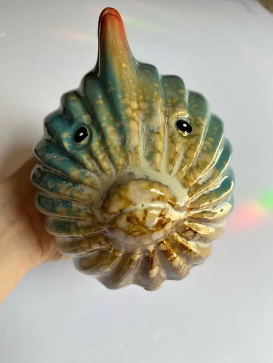 Puffer Fish Home Decor Ceramic 5.25"H X 5.75"L X 3.5"W Free Standing Glazed - Picture 3 of 11